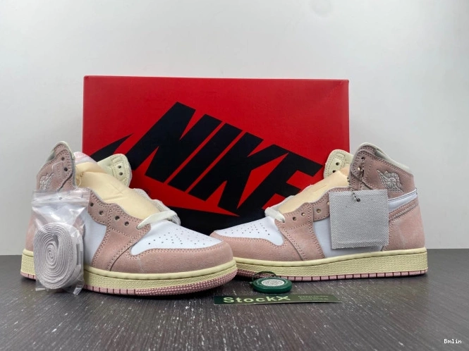 Bmlin Shoes Pink OG Jordan Air Retro (Women's) High 1 Washed FD2596-600 0811